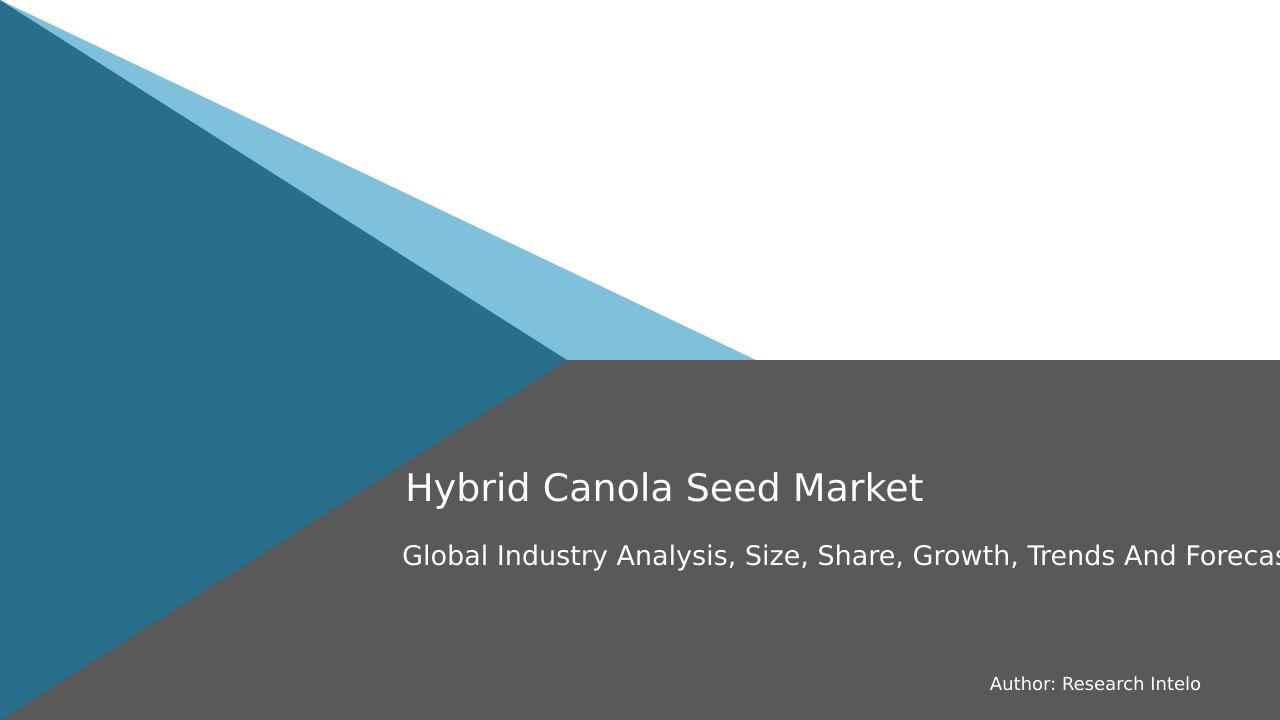 Hybrid Canola Seed Market Research Report 2033