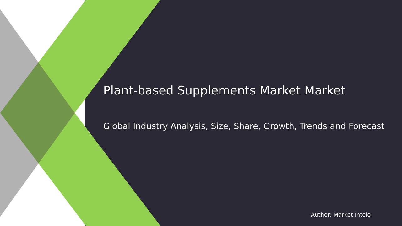 Plant-based Supplements Market Research Report 2033